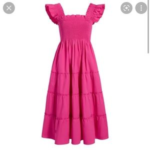 Ellie Nap Dress in Poppy Pink Poplin